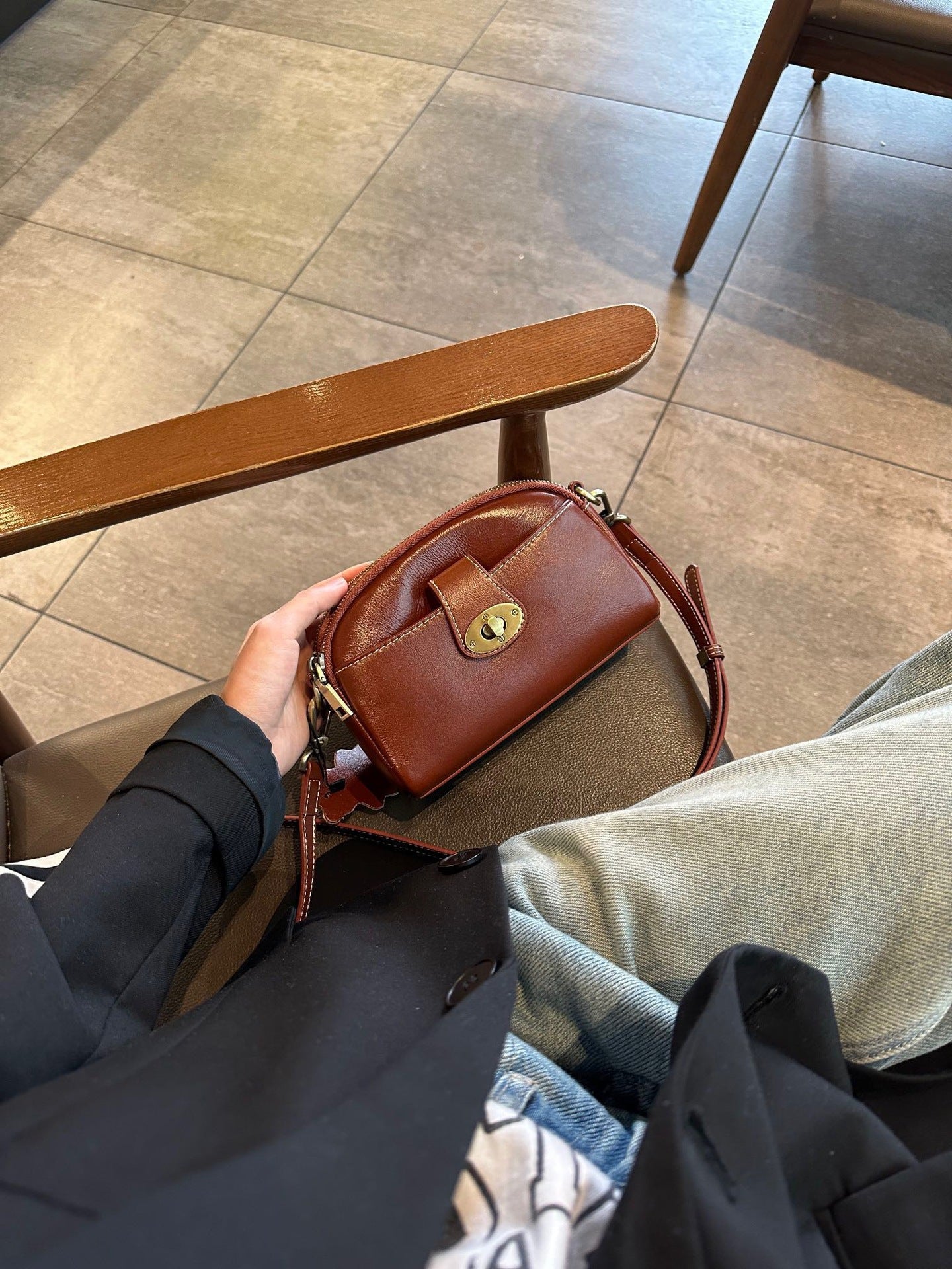 Women's Mother's Genuine Leather Mobile Mini Popular Shoulder Bags