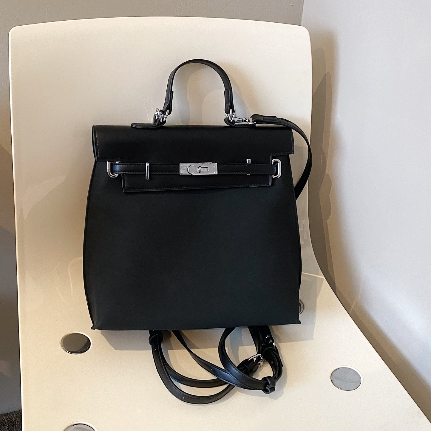 Women's Kelly Color Block Matte Retro High Backpacks