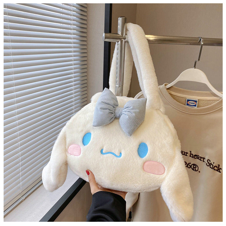 Super Cute Sweet Plush Single Rabbit Cartoon Large Handbags