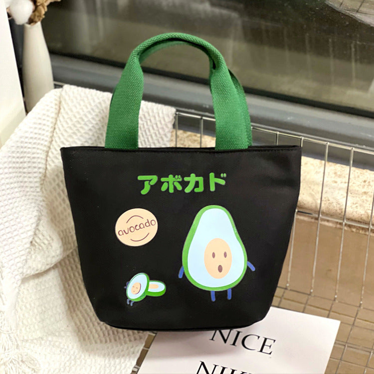 Volume Simple Canvas Lunch Box Hand Handbags