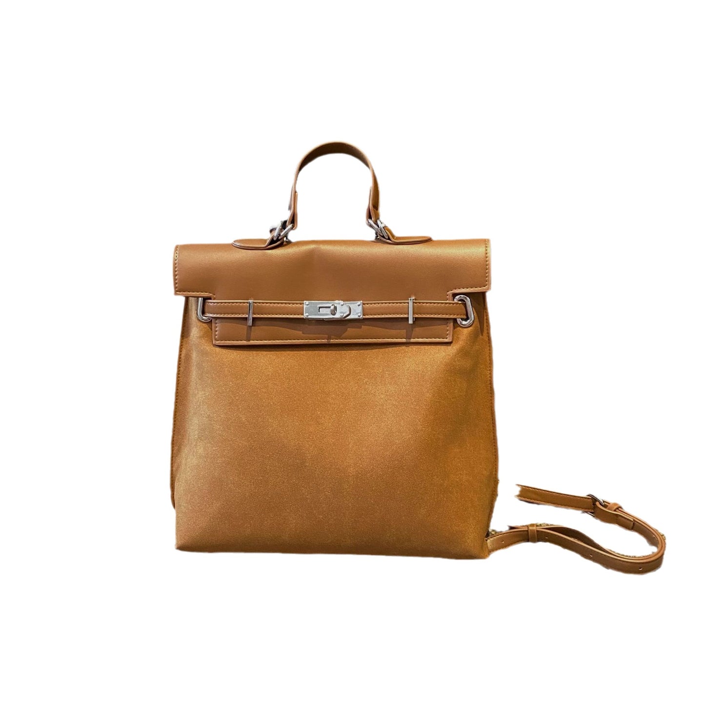 Women's Kelly Color Block Matte Retro High Backpacks