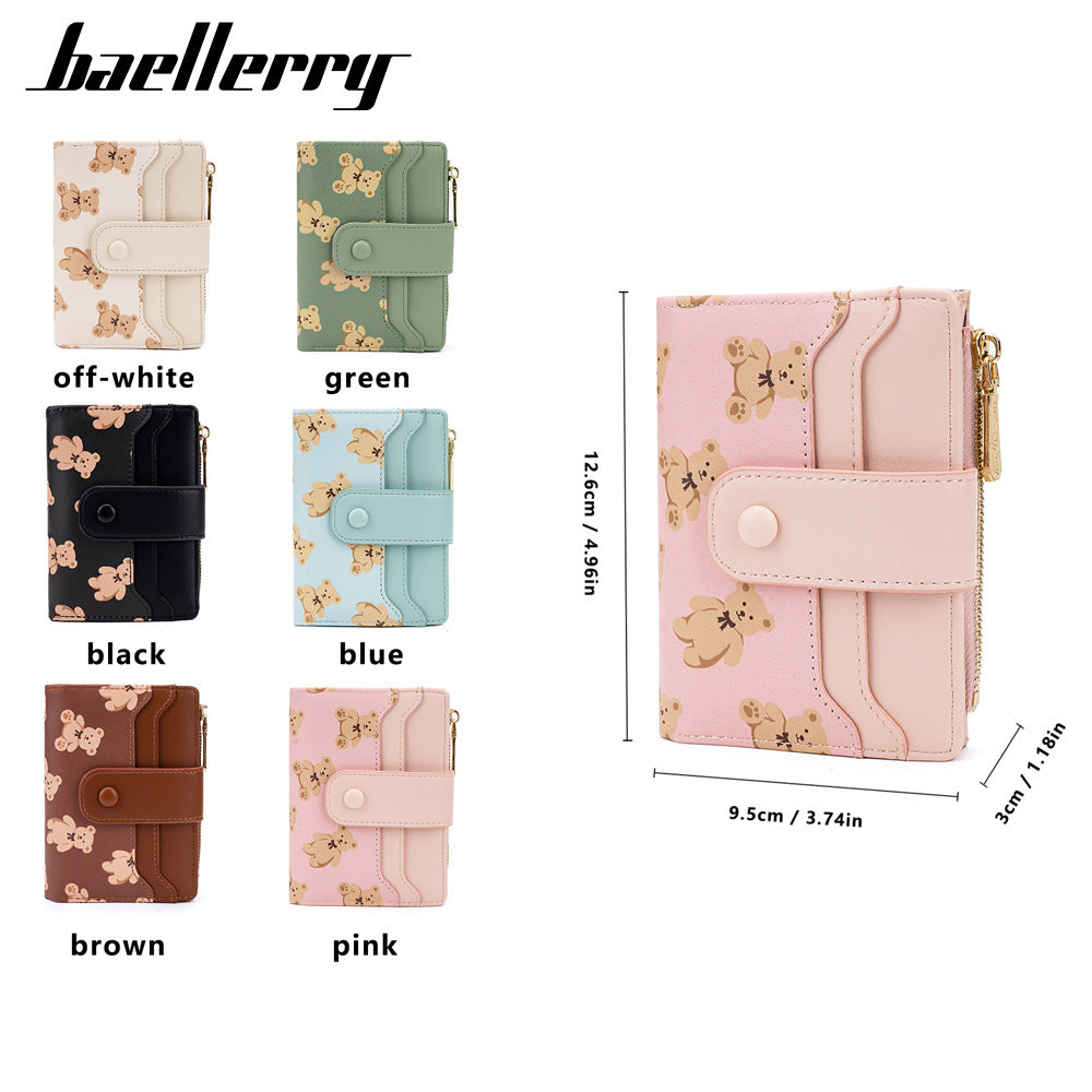 Women's Short Chic Animal Print Thin Section Ladies Wallets