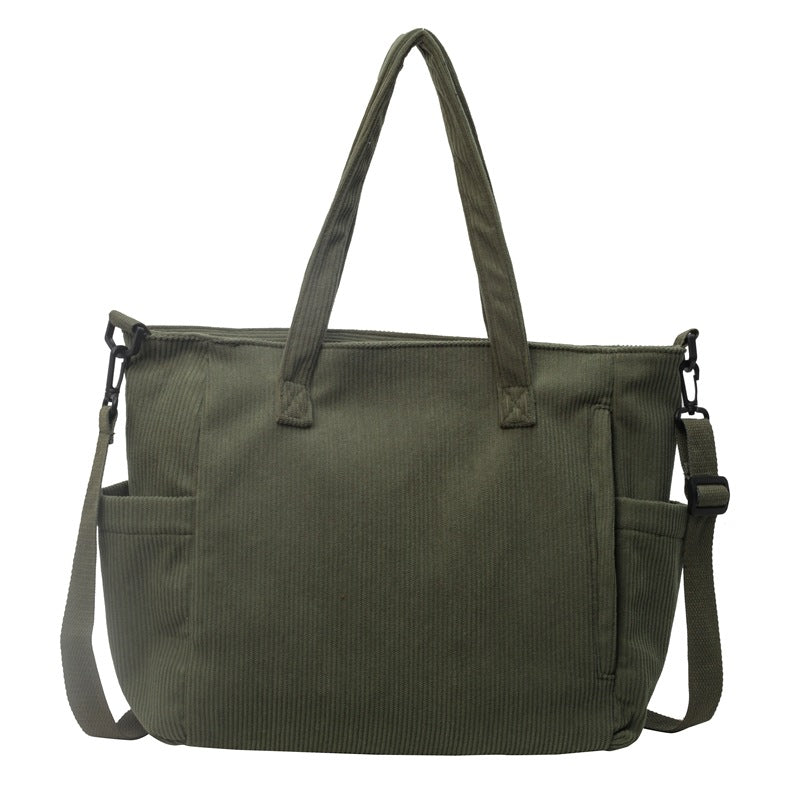 Cool Corduroy Female Commuter Large Capacity Bags