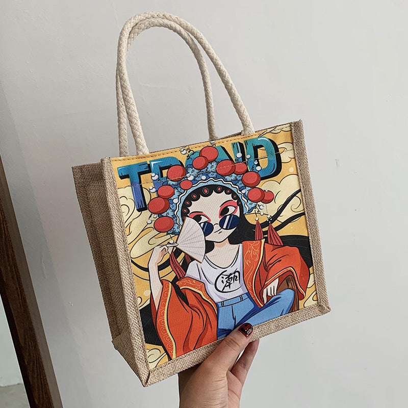 Summer Cute Cartoon Lunch Box Portable Handbags
