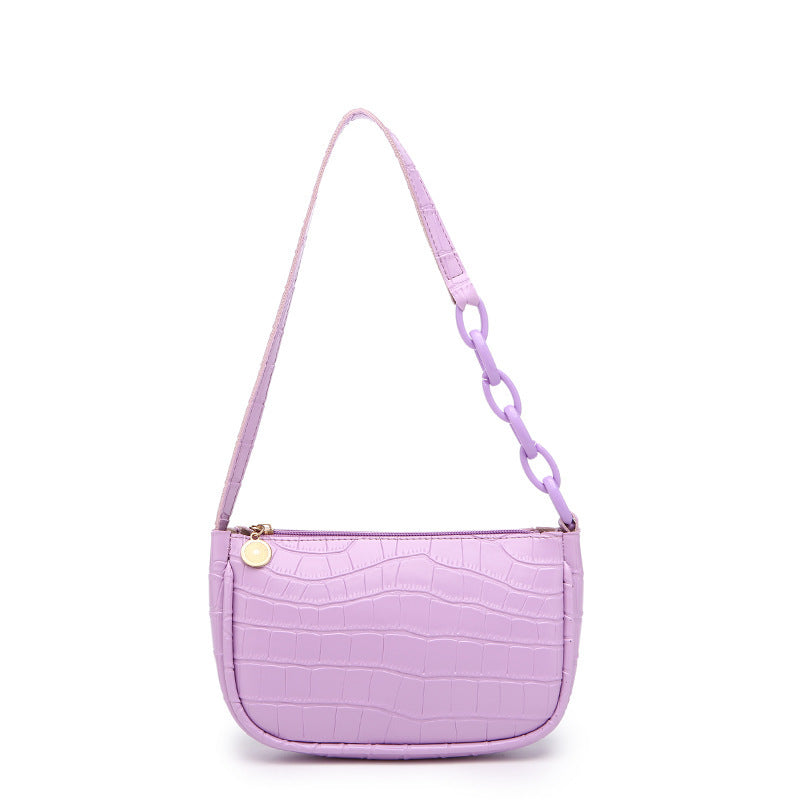 Women's Versatile Underarm Crocodile Pattern Fashion Shoulder Bags