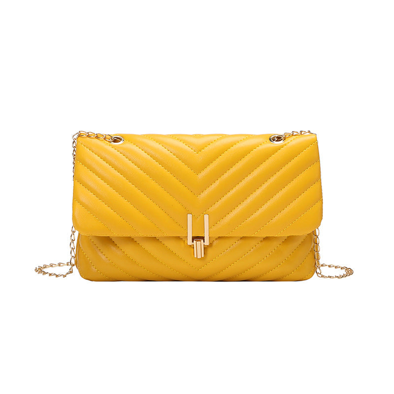 New Women's Embroidered Chain Diamond Pattern Shoulder Bags