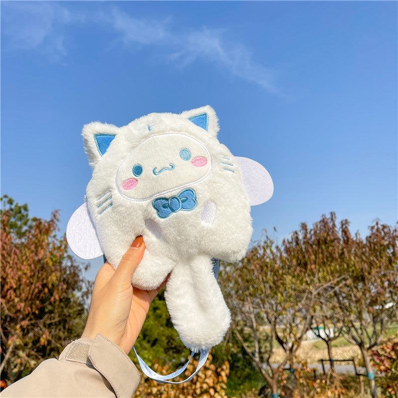 Cute Plush Western Style Cartoon Cat Shoulder Bags
