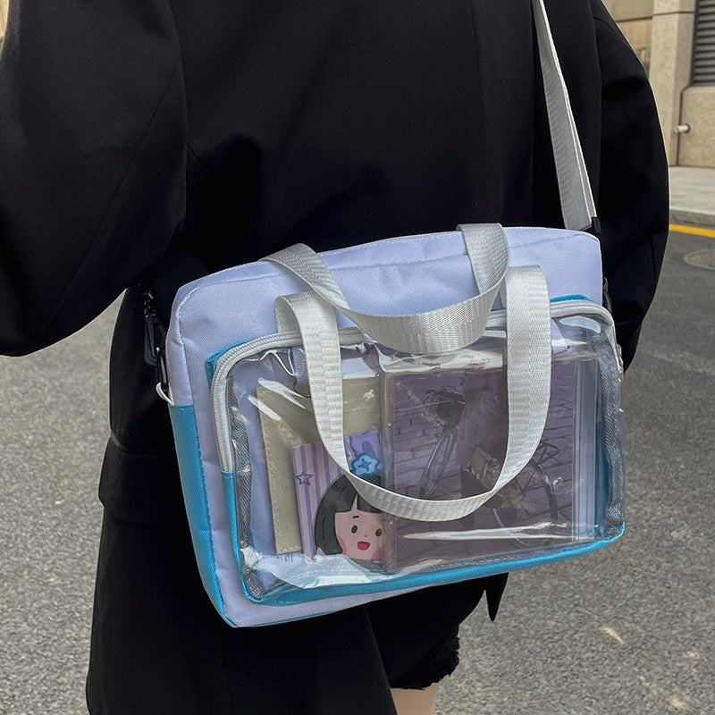 Women's Doll Style Color Matching Versatile Transparent Shoulder Bags