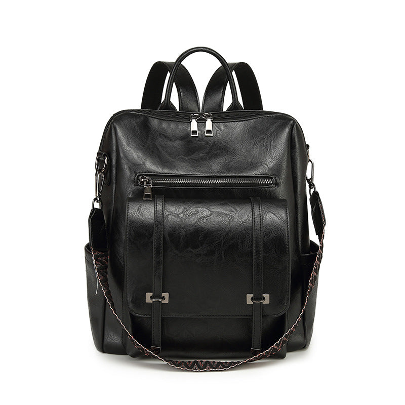 Women's Retro High-grade Soft Leather Large Capacity Backpacks
