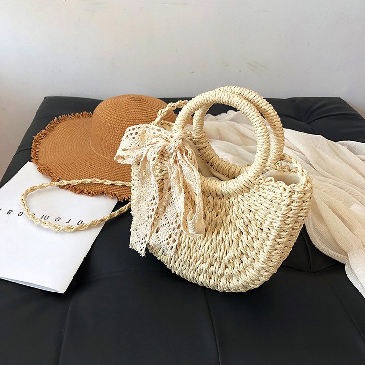 Women's Straw Woven Fashion Female Versatile Vegetable Crossbody Bags