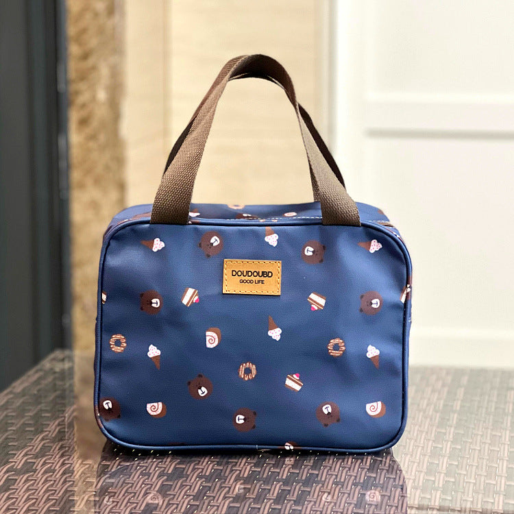 Waterproof Widened Compartment Dinner Plate Insulated Lunch Handbags