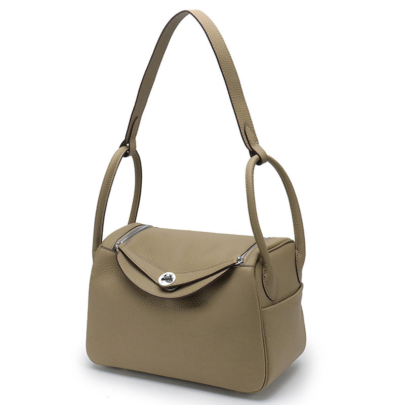 Layer Cowhide Lychee Pattern Lindy Doctor Genuine Shoulder Bags