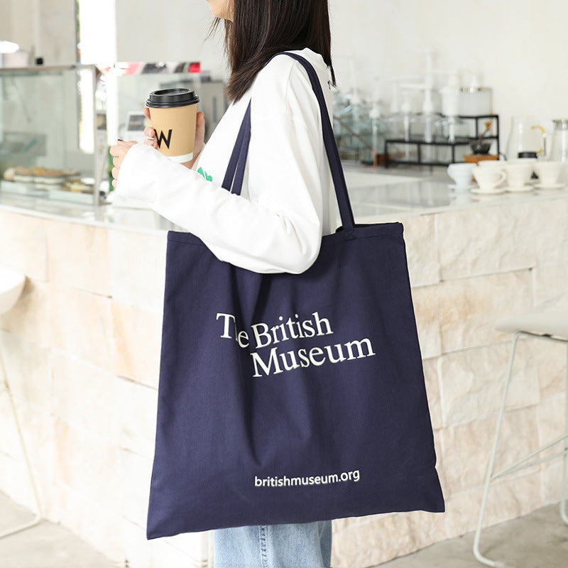 Women's Canvas Simple Mori Style Printed Fashion Shoulder Bags