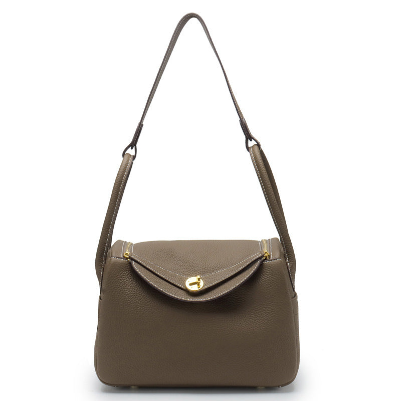Layer Cowhide Lychee Pattern Lindy Doctor Genuine Shoulder Bags