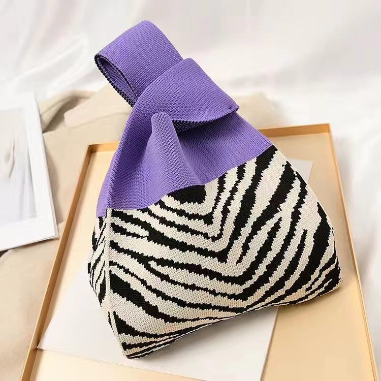 Women's Boat Festival Panda Knitted Wrist Handbags