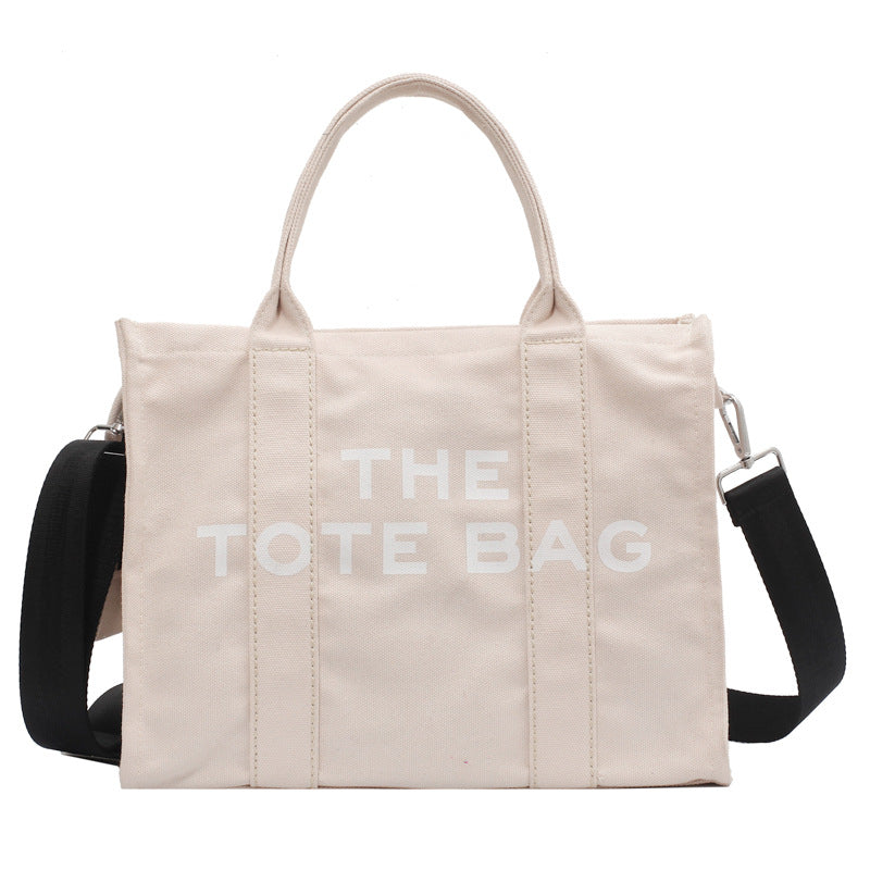 Women's Portable Canvas Simple Large Capacity Shoulder Bags