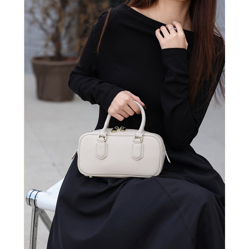 Women's Boston Bowling Niche Pillow Leather Crossbody Bags