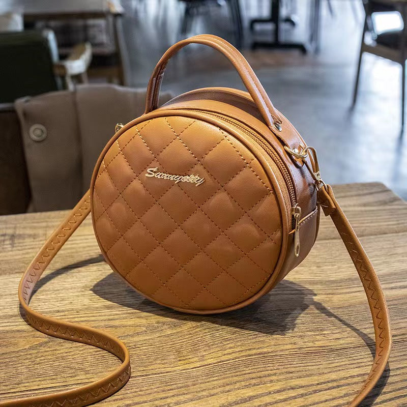 Women's Fashion Rhombus Round Korean Trendy Crossbody Bags
