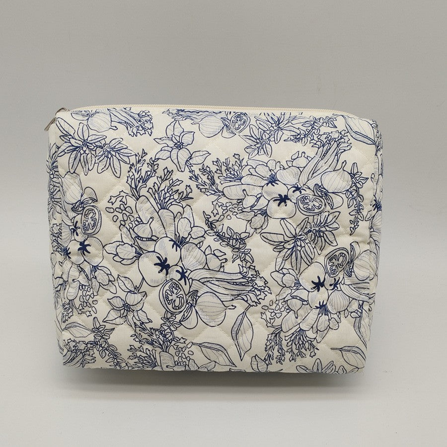 Beautiful Floral Storage Carrying Quilted Cotton Cosmetic Bags