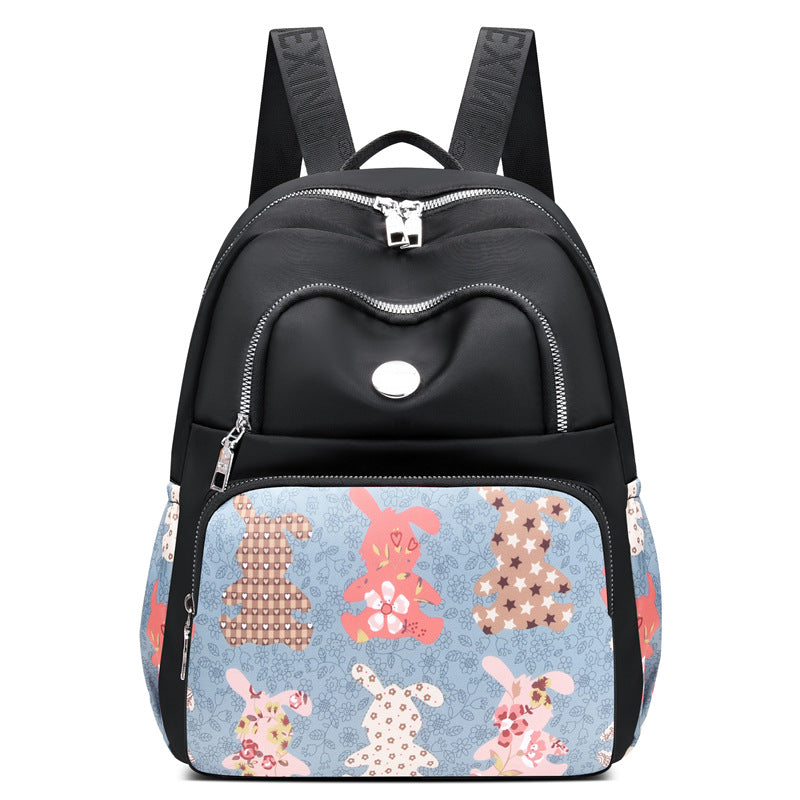 Women's Leisure Large Capacity Fashion Printed Nylon Backpacks