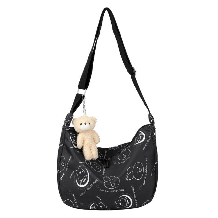 Women's Capacity Dumpling Retro Nylon For Class Crossbody Bags