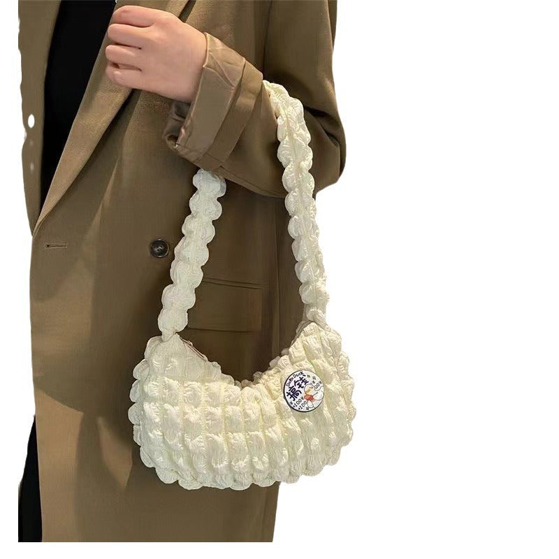 Women's Cloud Fashion One Solid Color Portable Bags