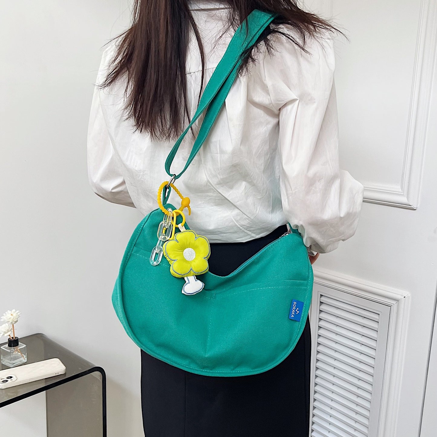 Women's Large Capacity Canvas Dumpling Style Fashion Crossbody Bags
