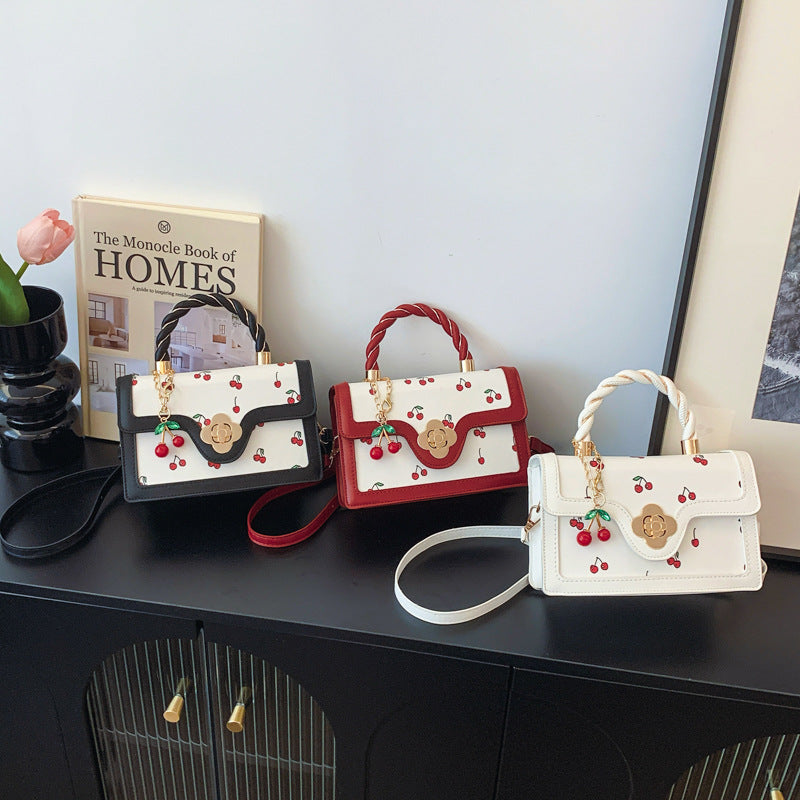 Autumn Fashion Fresh Printing Color Contrast Shoulder Bags
