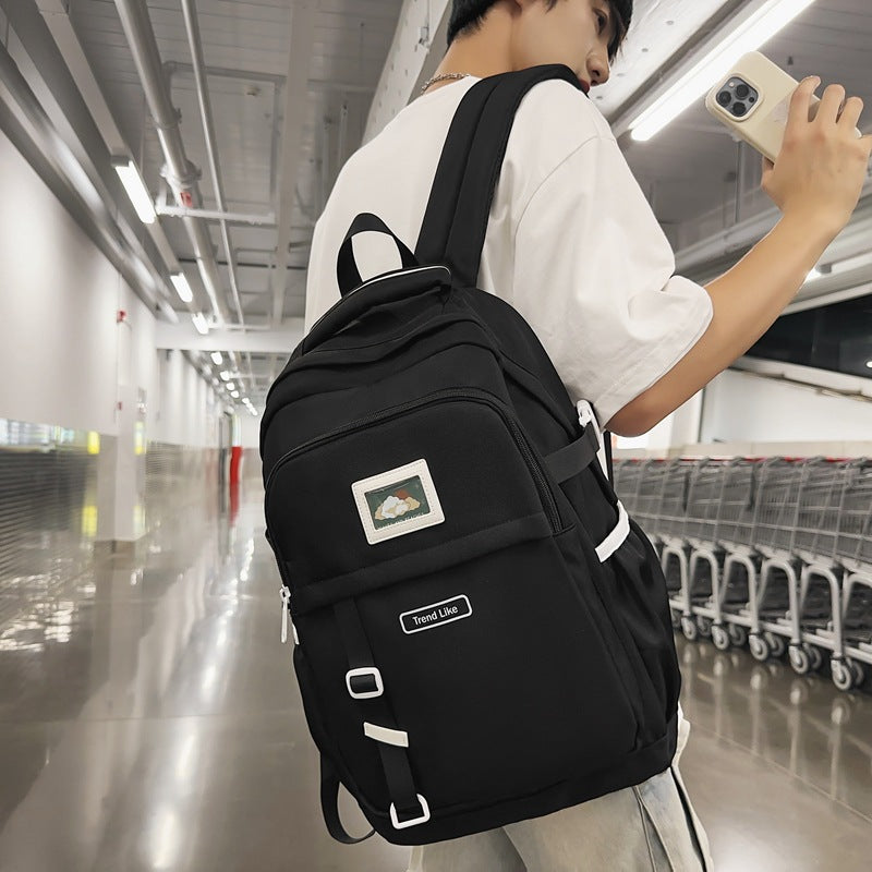 Style Fashion Junior Campus Computer Contrast Color Backpacks