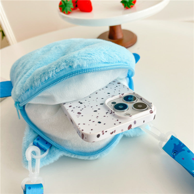Cute Plush Western Style Cartoon Cat Shoulder Bags