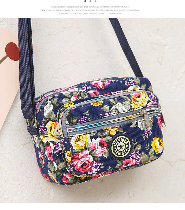 Women's Lightweight Business For Collecting Money Flower Crossbody Bags