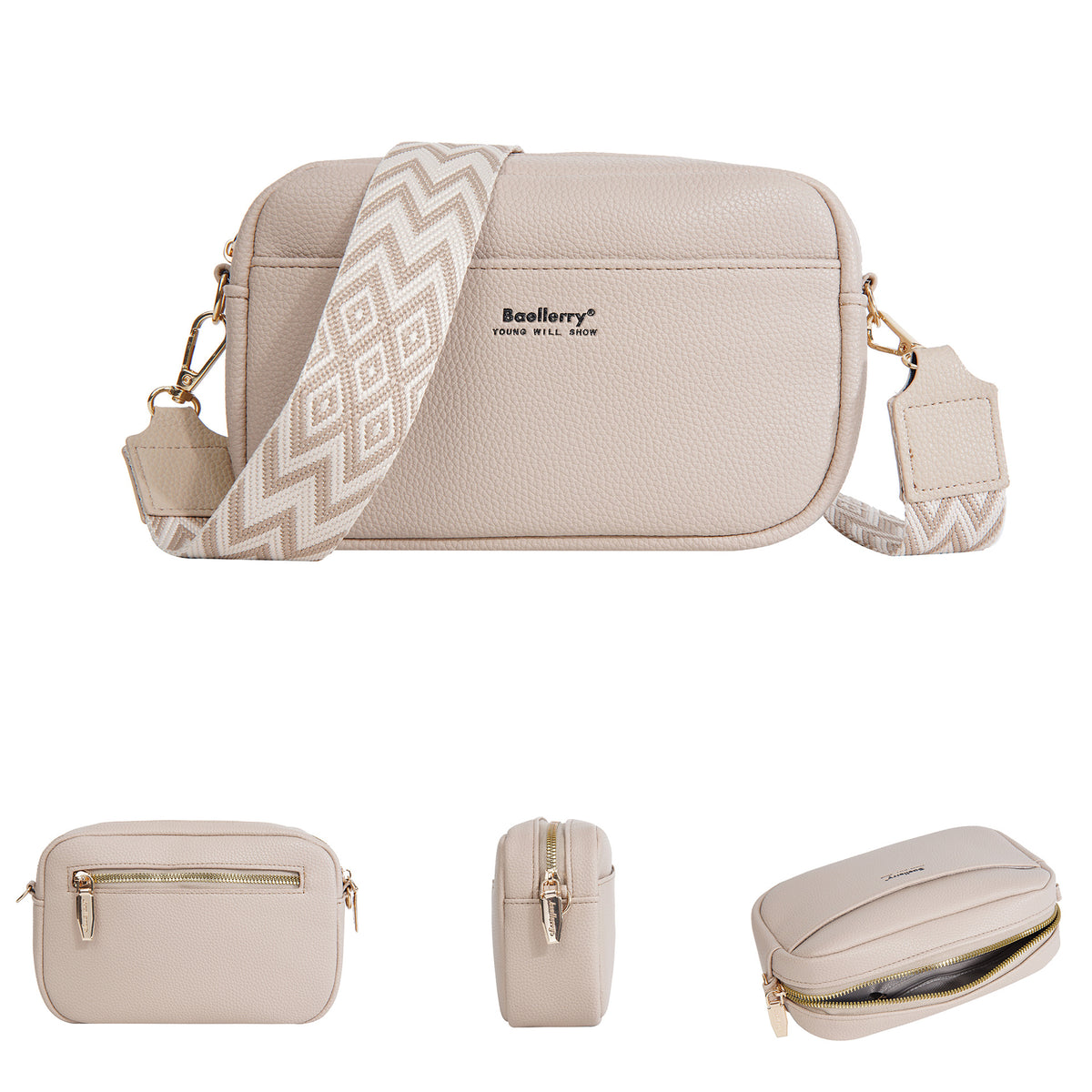 Women's High-grade Versatile Fashion With Zip Women's Messenger Bag