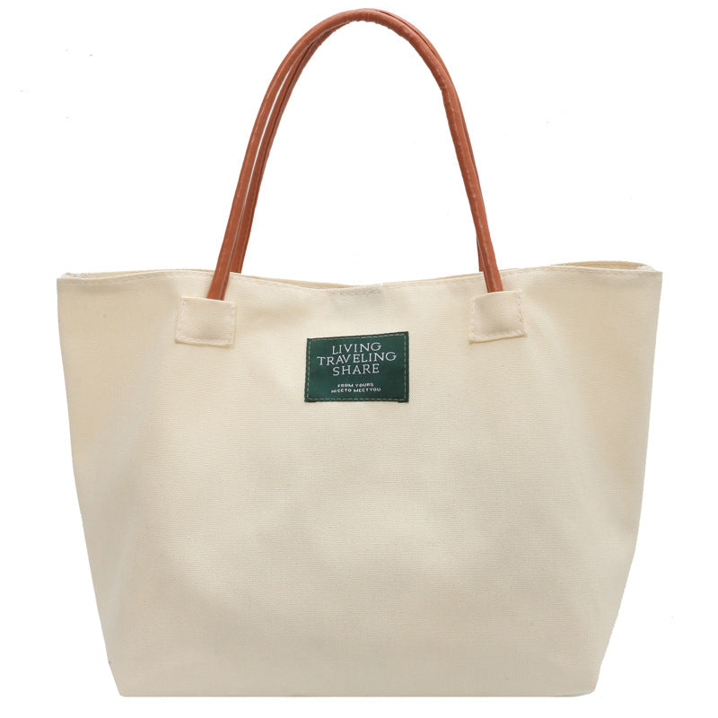 Women's Canvas Large Capacity Magnetic Snap Design Shoulder Bags