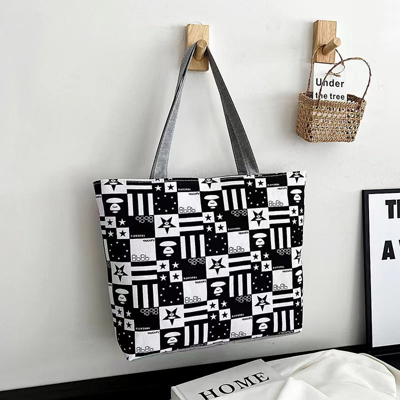 Women's Classy Canvas Large Capacity Printed Shoulder Bags