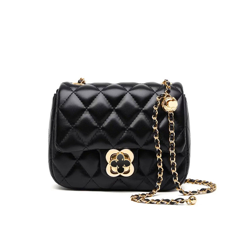 Women's Korean Style Chain Diamond Plaid Advanced Women's Messenger Bag