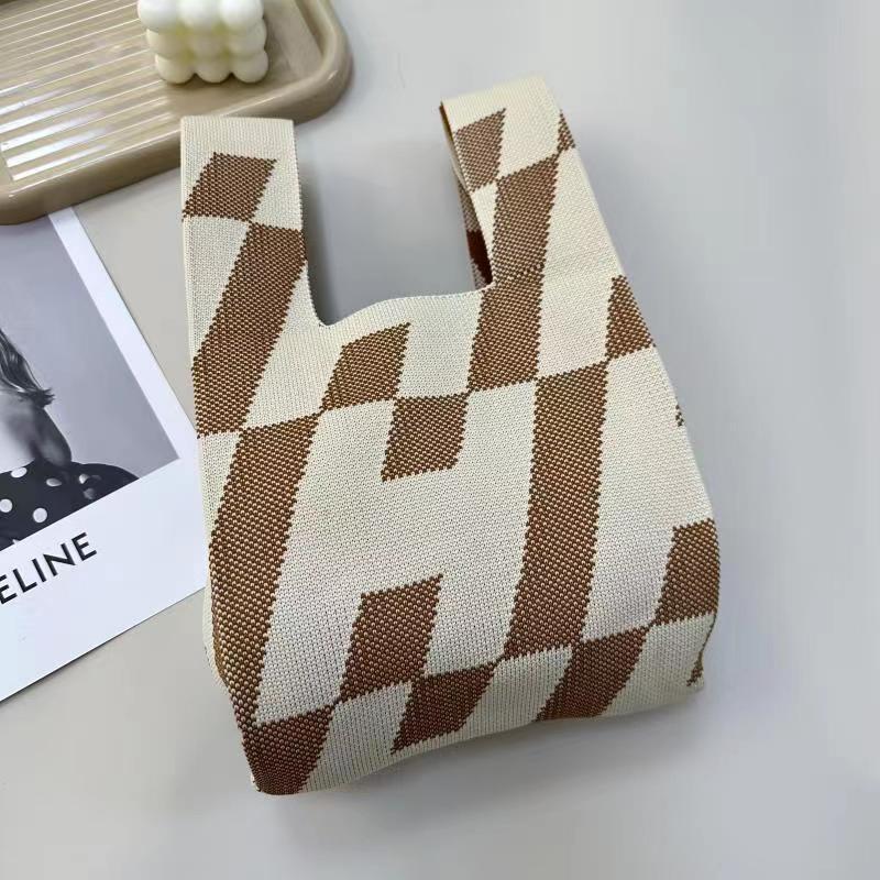 Women's Boat Festival Panda Knitted Wrist Handbags