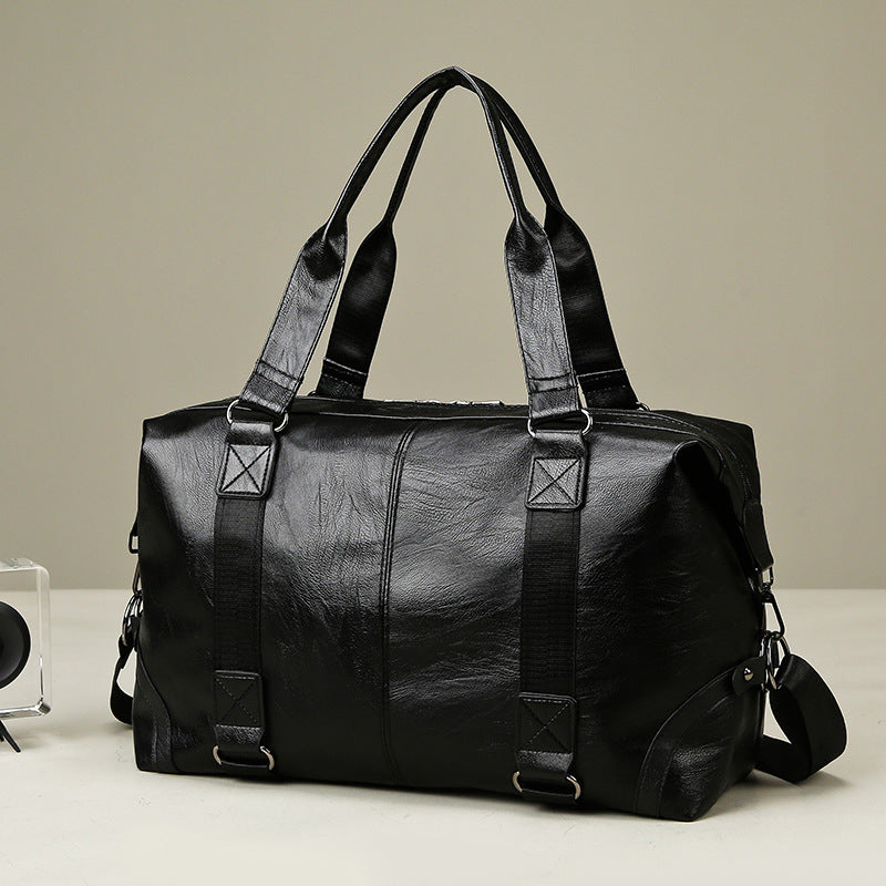 Soft Leather Textured Training Large Capacity Leisure Travel Bags