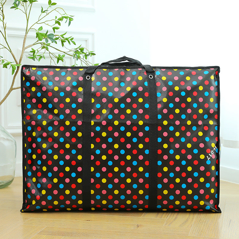 Capacity Woven Thick Color Film Moving Clothes Travel Bags