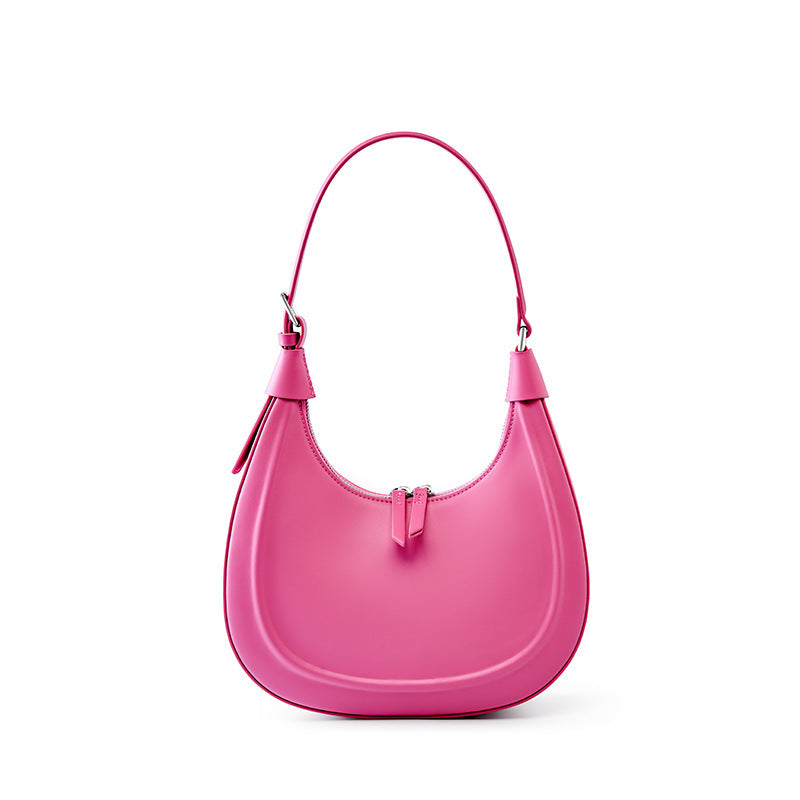 High-grade Cowhide Hobos Fashion Crescent Underarm Shoulder Bags
