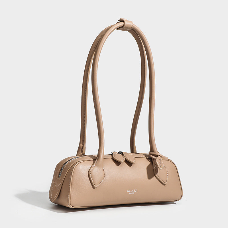 Women's Retro Fashionable Genuine Leather Sausage Dog Shoulder Bags