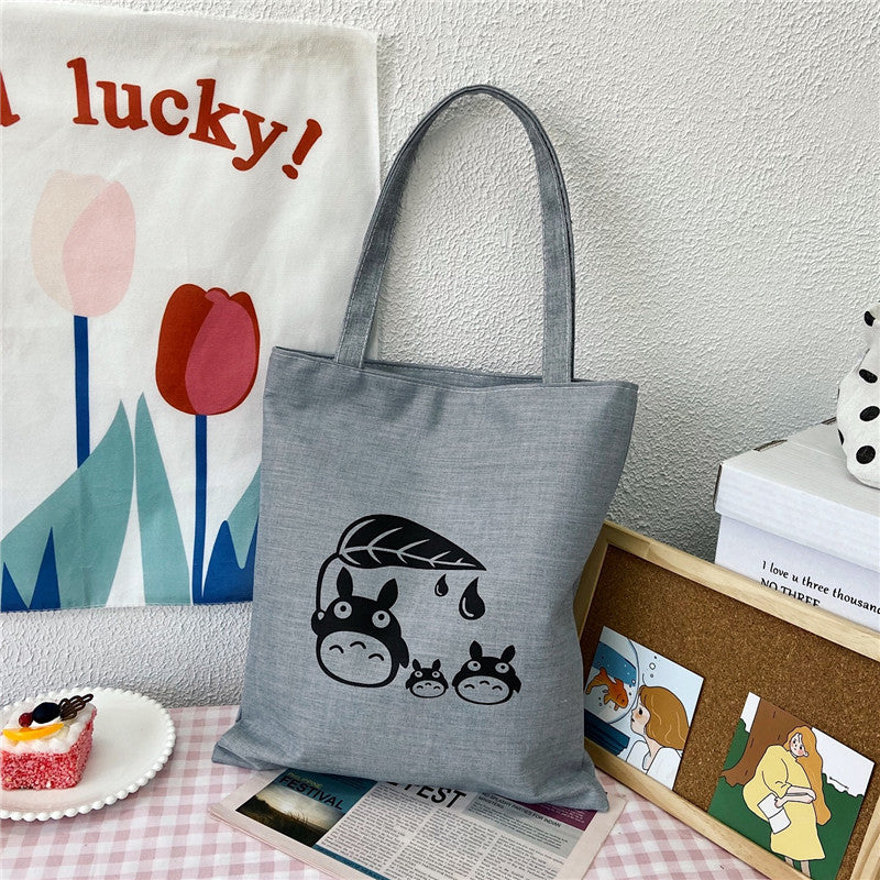 Canvas Printed Simple Fashion Packaging Book Handbags