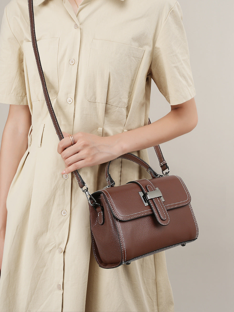 Women's Fashion Trendy Mom Summer Genuine Leather Handbags