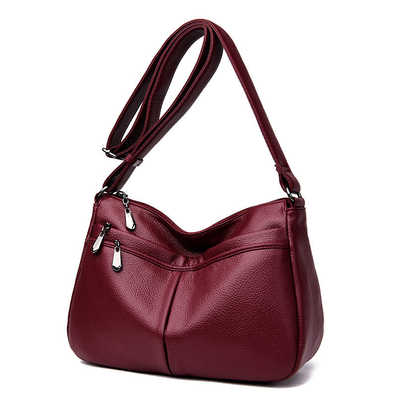 Women's Urban Simple Soft Leather Large Capacity Shoulder Bags