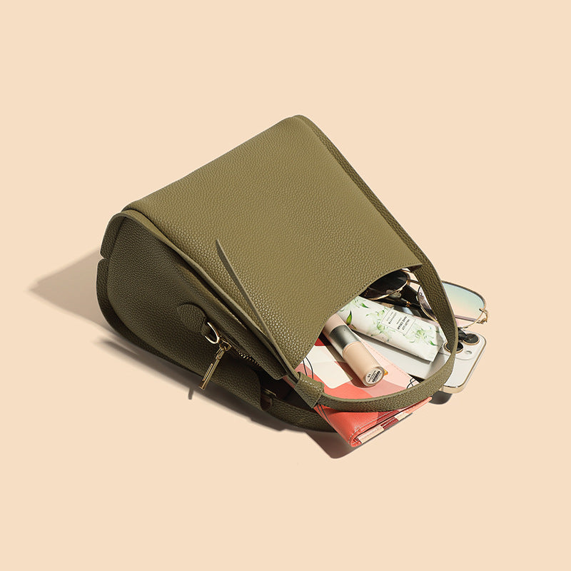 Durable Women's Leather High-grade Simple Portable Handbags