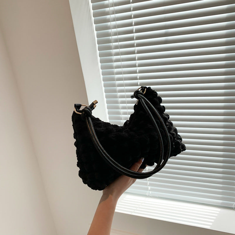 Women's Simple Gentle Elegant Pleated Underarm Arm Bags