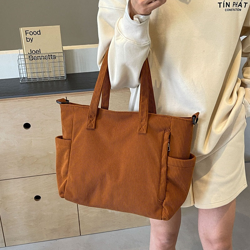 Cool Corduroy Female Commuter Large Capacity Bags