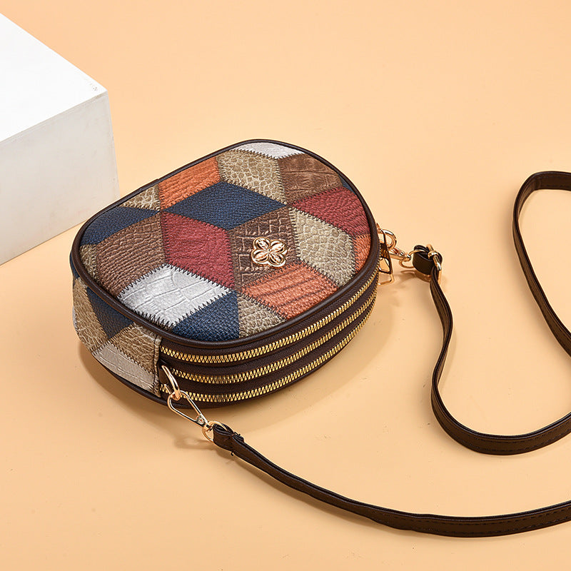 Women's Versatile Fashion Soft Leather Mobile Shoulder Bags