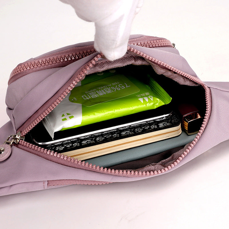 Female Fashion Printed Nylon Fabric Mobile Crossbody Bags