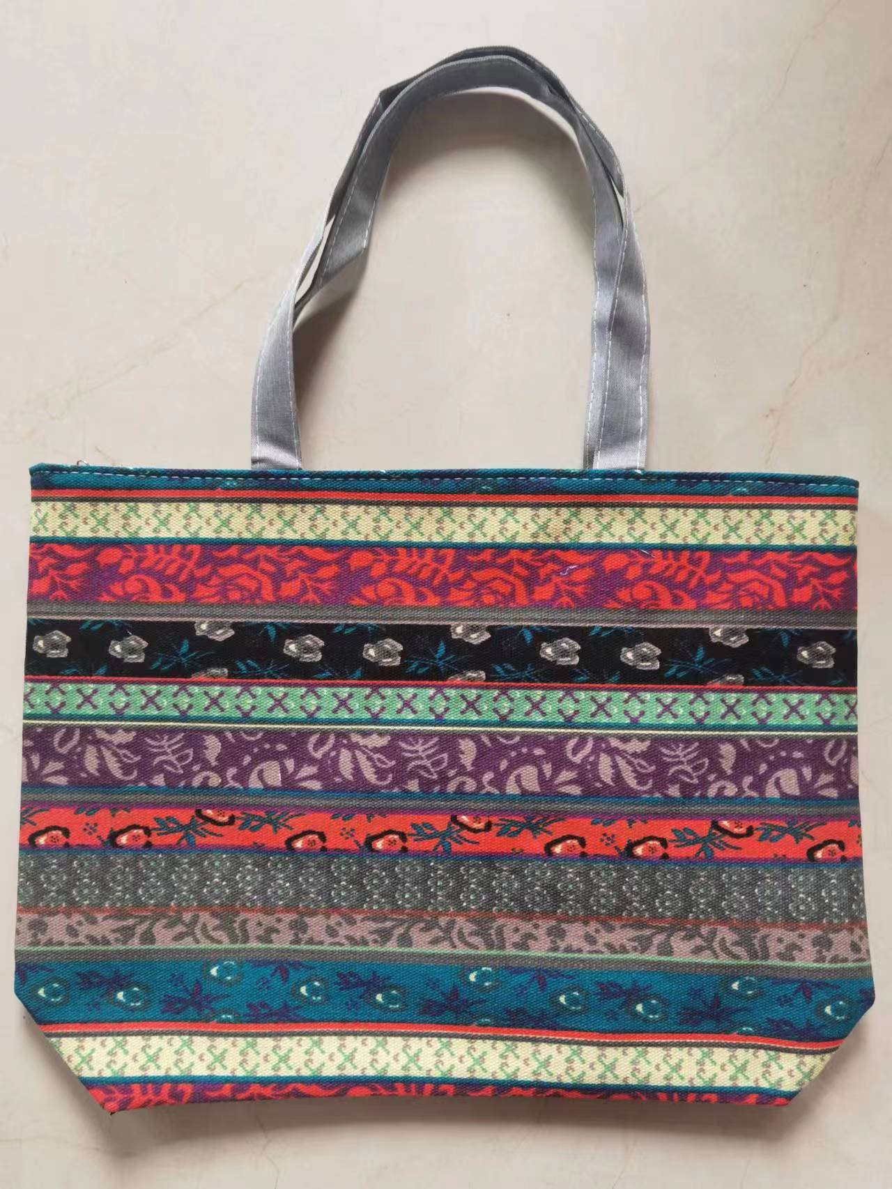 Women's Canvas Vintage Printed Big Artistic Shoulder Bags