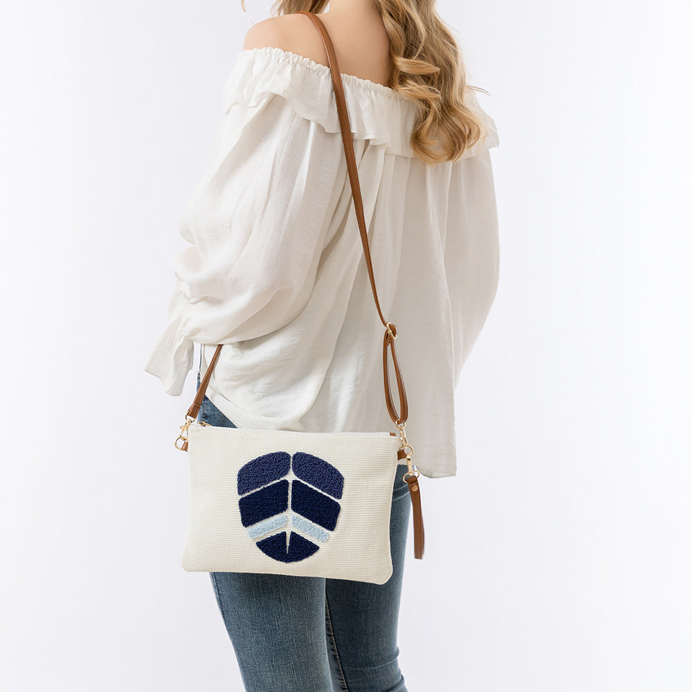 Women's Clutch Detachable Strap Leisure Holiday Towel Shoulder Bags